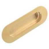 FPH1001SPVD - Carlisle Brass Eurospec Oval Flush Pull 120mm x 41mm Satin Brass PVD