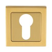 SSE1405SPVD - Carlisle Brass Eurospec Euro Profile Square Escutcheon 52 x 8mm Satin Brass PVD