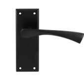SZR022MB - Carlisle Brass Serozzetta 'Venti' Lever on Latch Backplate - Matt Black