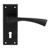 SZR021MB - Carlisle Brass Serozzetta 'Venti' Lever on Lock Backplate - Matt Black