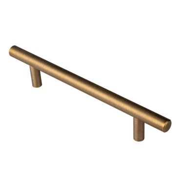 Click Here To Enlarge This Photo Of FTD445BAB - Carlisle Brass Fingertip Design 12mm Steel T-Bar Handle (128mm c/c) 188mm Antique Brass