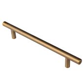 FTD445CAB - Carlisle Brass Fingertip Design 12mm Steel T-Bar Handle (160mm c/c) 220mm Antique Brass