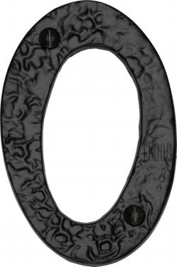 Click Here To Enlarge This Photo Of TC355 0 M.Marcus The Tudor Collection Numeral 0 - 4" Black Iron