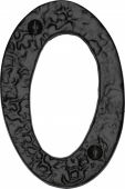 TC355 0 M.Marcus The Tudor Collection Numeral 0 - 4" Black Iron