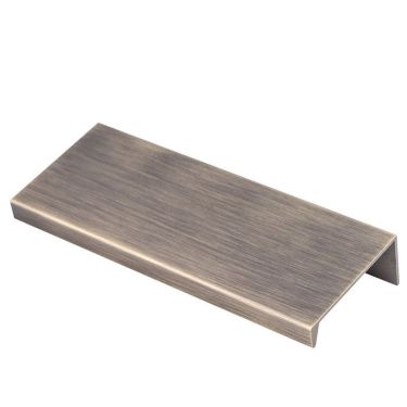 Click Here To Enlarge This Photo Of FTD302BAB - Carlisle Brass Fingertip Design 100mm Squared Edge Pull - Antique Brass