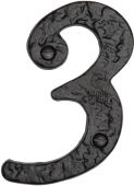TC355 3 M.Marcus The Tudor Collection Numeral 3 - 4" Black Iron