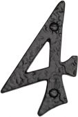 TC355 4 M.Marcus The Tudor Collection Numeral 4 - 4" Black Iron