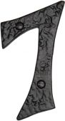 TC355 7 M.Marcus The Tudor Collection Numeral 7 - 4" Black Iron