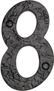 Click Here To Enlarge This Photo Of TC355 8 M.Marcus The Tudor Collection Numeral 8 - 4" Black Iron