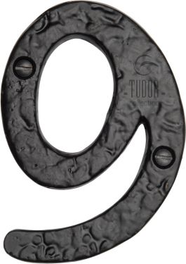 Click Here To Enlarge This Photo Of TC355 9 M.Marcus The Tudor Collection Numeral 9 - 4" Black Iron