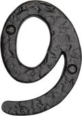 TC355 9 M.Marcus The Tudor Collection Numeral 9 - 4" Black Iron