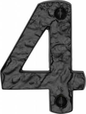 Click Here To Enlarge This Photo Of TC356 4 M.Marcus The Tudor Collection Numeral 4 - 3" Black Iron