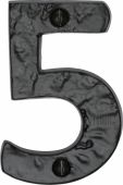 TC356 5 M.Marcus The Tudor Collection Numeral 5 - 3" Black Iron