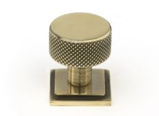 46817 From the Anvil Aged Brass Brompton Cabinet Knob - 25mm (Square)