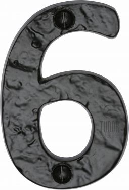 Click Here To Enlarge This Photo Of TC356 6 M.Marcus The Tudor Collection Numeral 6 - 3" Black Iron