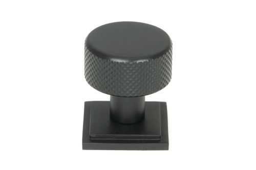 Click Here To Enlarge This Photo Of 46841 From the Anvil Matt Black Brompton Cabinet Knob - 25mm (Square)