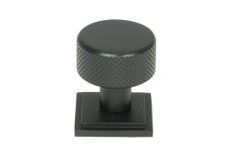46841 From the Anvil Matt Black Brompton Cabinet Knob - 25mm (Square)