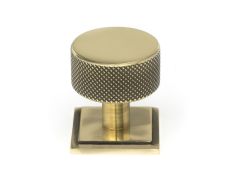 46857 From the Anvil Aged Brass Brompton Cabinet Knob - 32mm (Square)