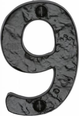 Click Here To Enlarge This Photo Of TC356 9 M.Marcus The Tudor Collection Numeral 9 - 3" Black Iron
