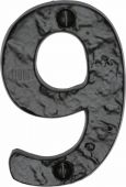 TC356 9 M.Marcus The Tudor Collection Numeral 9 - 3" Black Iron