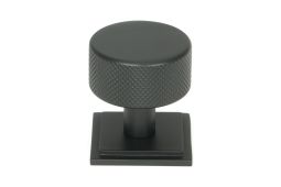 46881 From the Anvil Matt Black Brompton Cabinet Knob - 32mm (Square)