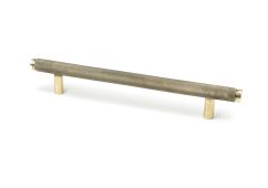 46895 From the Anvil Aged Brass Full Brompton Pull Handle - Medium 160mm c/c