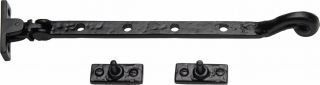 TC380 254 M.Marcus The Tudor Collection Casement Window Stay 10" Black Iron