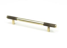 46925 From the Anvil Aged Brass Half Brompton Pull Handle - Medium 160mm c/c