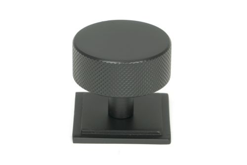 Click Here To Enlarge This Photo Of 47087 From the Anvil Matt Black Brompton Cabinet Knob - 38mm (Square)