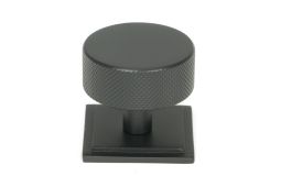 47087 From the Anvil Matt Black Brompton Cabinet Knob - 38mm (Square)