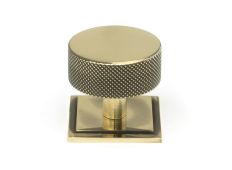 47140 From the Anvil Aged Brass Brompton Cabinet Knob - 38mm (Square)