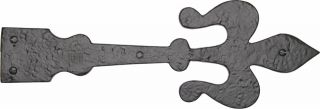 TC410 305 M.Marcus The Tudor Collection Dummy Strap Hinge 12" Black Iron