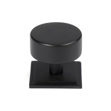 Click Here To Enlarge This Photo Of 50345 From the Anvil Matt Black Kelso Cabinet Knob - 38mm (Square)