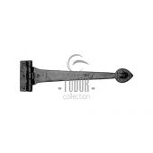 TC450 381 M.Marcus The Tudor Collection Strap Hinge 15" Black Iron