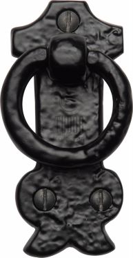 Click Here To Enlarge This Photo Of TC458 M.Marcus M.Marcus The Tudor Collection Cabinet Ring Pull on Plate Black Iron