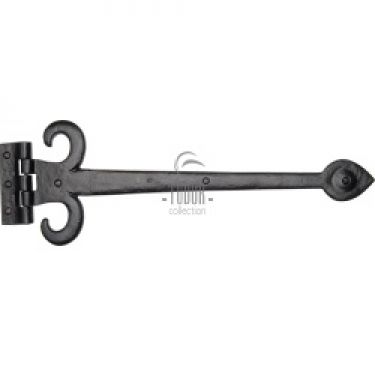 Click Here To Enlarge This Photo Of TC460 406 M.Marcus The Tudor Collection Fleur De Lys Hinge 16" Black Iron