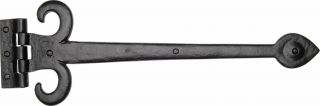 TC460 457 M.Marcus The Tudor Collection Fleur De Lys Hinge 18" Black Iron