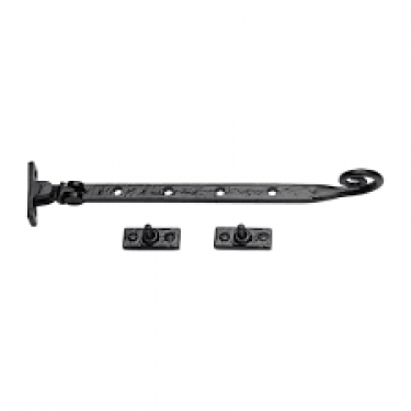 Click Here To Enlarge This Photo Of TC480 305 M.Marcus The Tudor Collection Casement Window Stay Monkey Tail Pattern 12" Black Iron