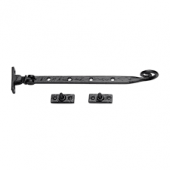 TC480 305 M.Marcus The Tudor Collection Casement Window Stay Monkey Tail Pattern 12" Black Iron