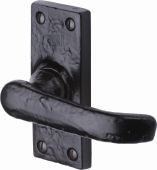 TC513 M.Marcus The Tudor Collection Door Handle Lever Latch Windsor Design Black Iron