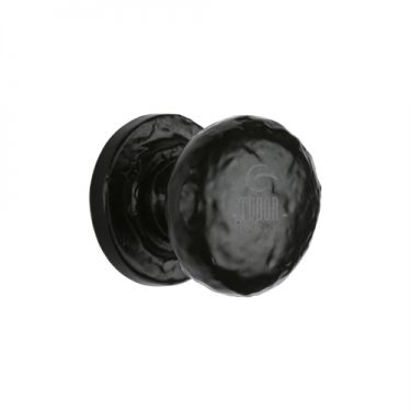 Click Here To Enlarge This Photo Of TC532 25 M.Marcus The Tudor Collection Cabinet Knob Rustic Round Design 25mm Black Iron