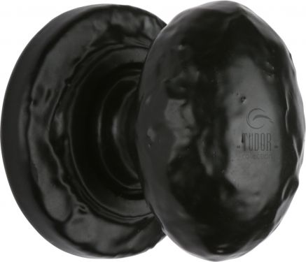 Click Here To Enlarge This Photo Of TC534 32 M.Marcus The Tudor Collection Cabinet Knob Rustic Oval Design 32mm Black Iron