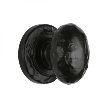 Click Here To Enlarge This Photo Of TC534 38 M.Marcus The Tudor Collection Cabinet Knob Rustic Oval Design 38mm Black Iron
