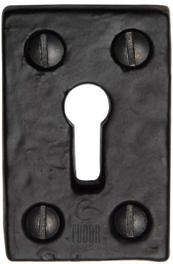 Click Here To Enlarge This Photo Of TC544 M.Marcus The Tudor Collection Rectangluar Keyhole Escutcheon Black Iron