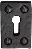 TC544 M.Marcus The Tudor Collection Rectangluar Keyhole Escutcheon Black Iron