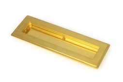 47157 From the Anvil Polished Brass 175mm Art Deco Rectangular Pull