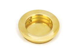 47167 From the Anvil Polished Brass 60mm Plain Round Pull
