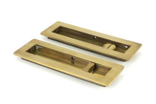 Click Here To Enlarge This Photo Of 48314 From the Anvil Aged Brass 175mm Plain Rectangular Pull - Privacy Set