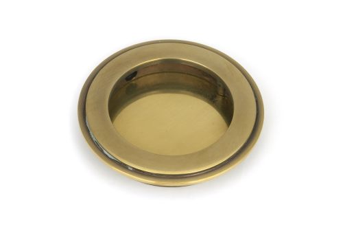 Click Here To Enlarge This Photo Of 48317 From the Anvil Aged Brass 75mm Art Deco Round Pull