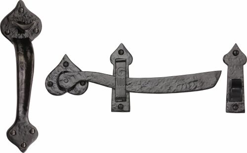 Click Here To Enlarge This Photo Of TC567 M.Marcus The Tudor Collection Gate Latch Black Iron